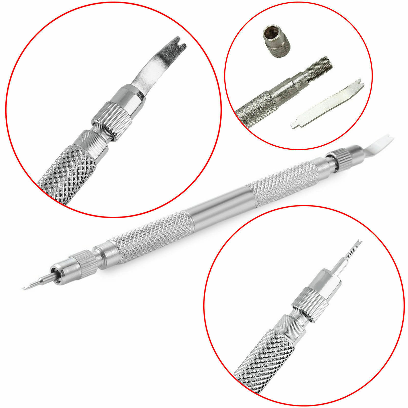 Metal Adjustable Band Watch Strap Bracelet Link Pin Remover Repair Tool Kit Set