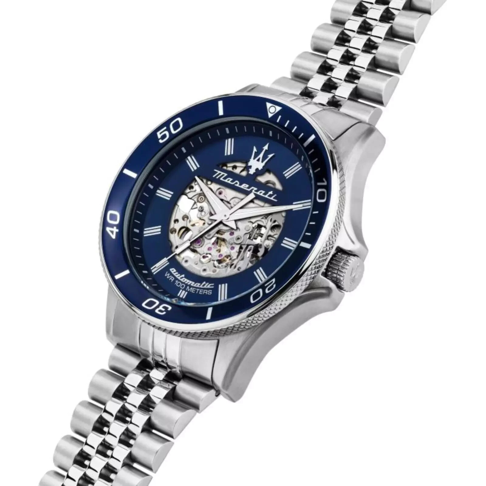 Maserati Mens Sfida Automatic Analog Watch R8823140011 Stainless Steel 44mm Dial