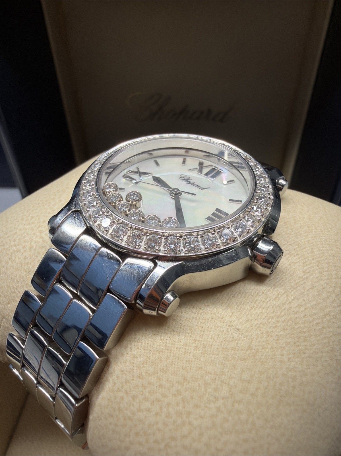 Chopard Happy Sport Mop 7 Diamond Bezel Ref. 27/8476-20 – 36MM Box And Papers