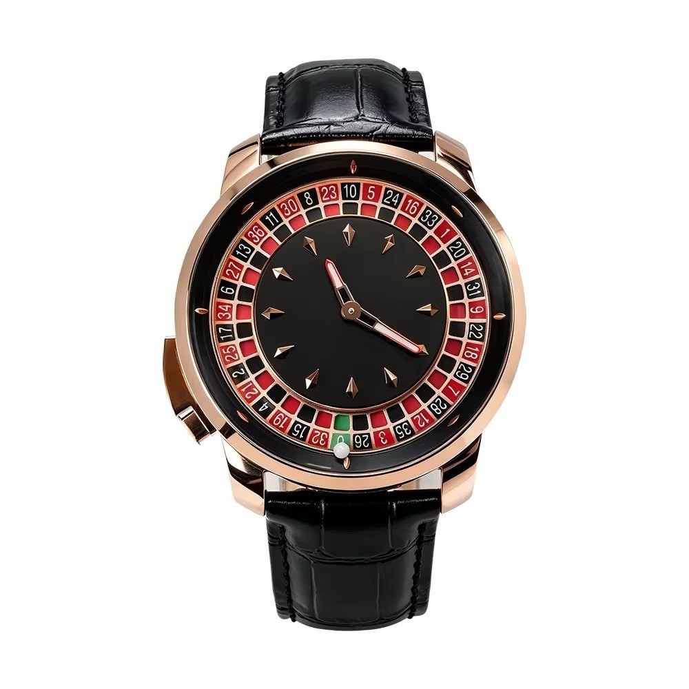 Fully functional casino tourbillon roulette watch