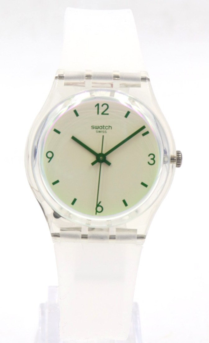 New Swiss Swatch Originals SWAN LAKE Matte Silicone Women Watch 34mm GE294 $75