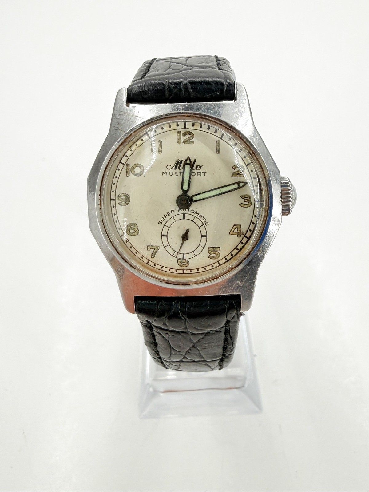 Vintage Mido Multifort Super Automatic Stainless Steel Watch Runs