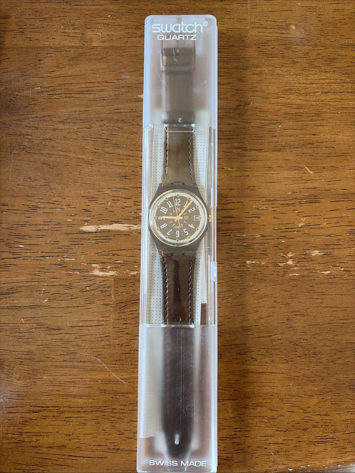 Vtg Swatch Gent Coffee Mill GF400 Men’s Swiss Quartz Watch 1995 WORKS