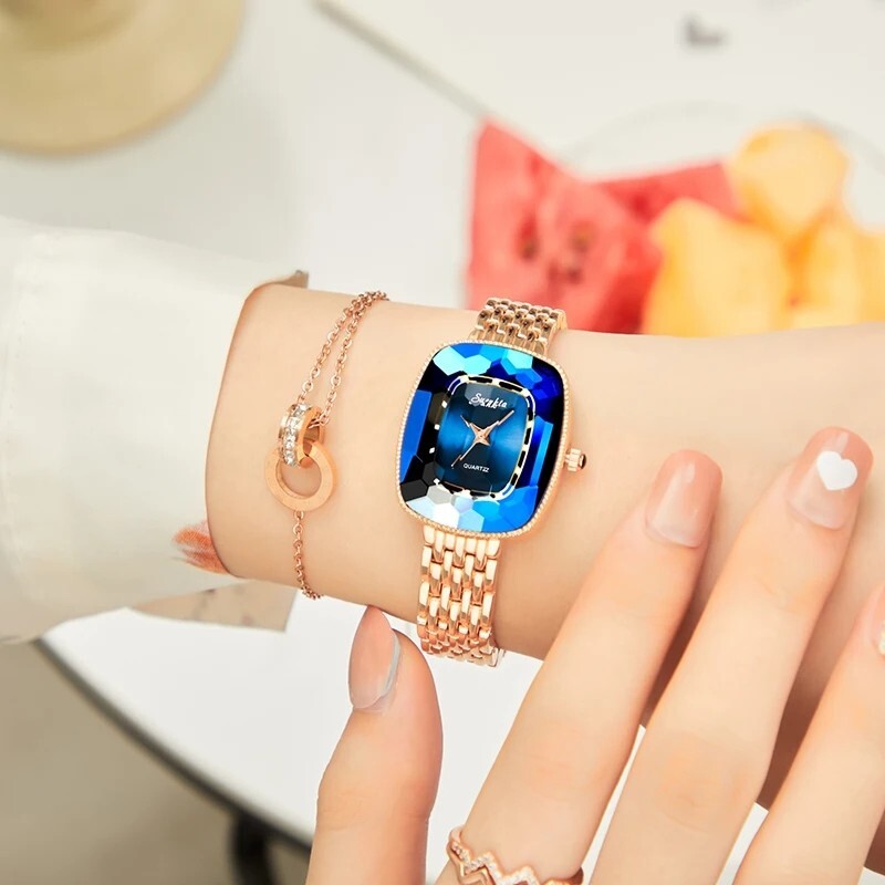 LEGE Fashion girl Sunkta Brand Crystal Female Design Latest Ladies Wrist Watch