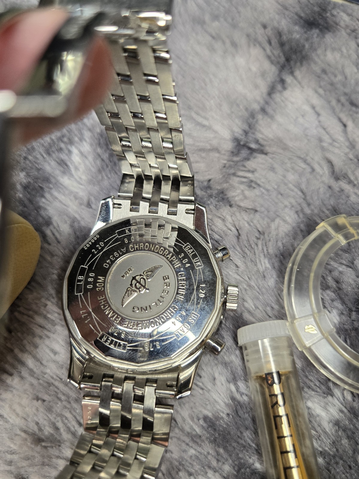 Breitling Chronomat Automatic Chronograph 39mm White Dial Steel Bracelet Box
