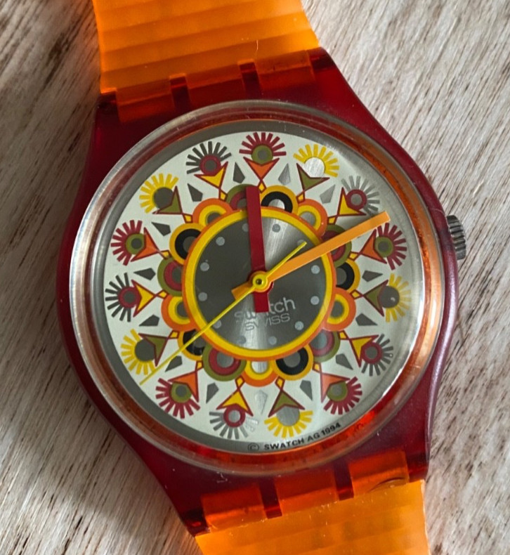 Swatch 🍁CURRY POWDER 🍁 GR125 (34 mm) 🍊 new custom bands