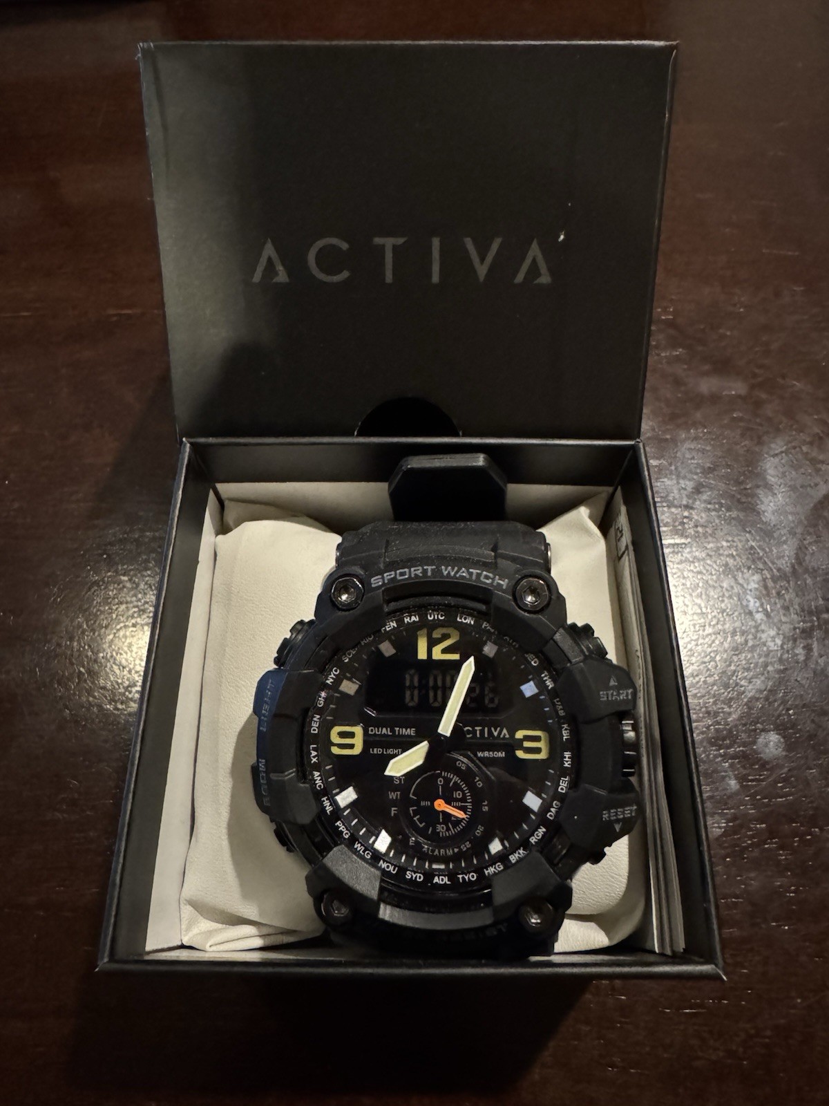 New ACW1637-001 Activa X Invicta BlackOps Men’s Digital Watch 56mm Black