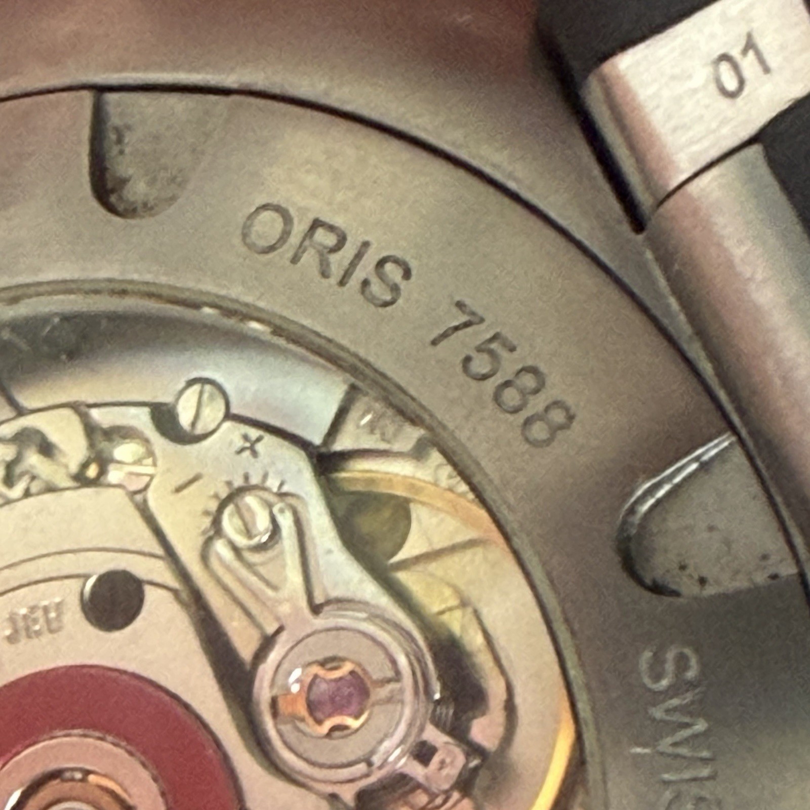 ORIS TT3 7588 Titanium Day/Date Automatic Men’s 41mm Watch RUNS! Keeps Time!