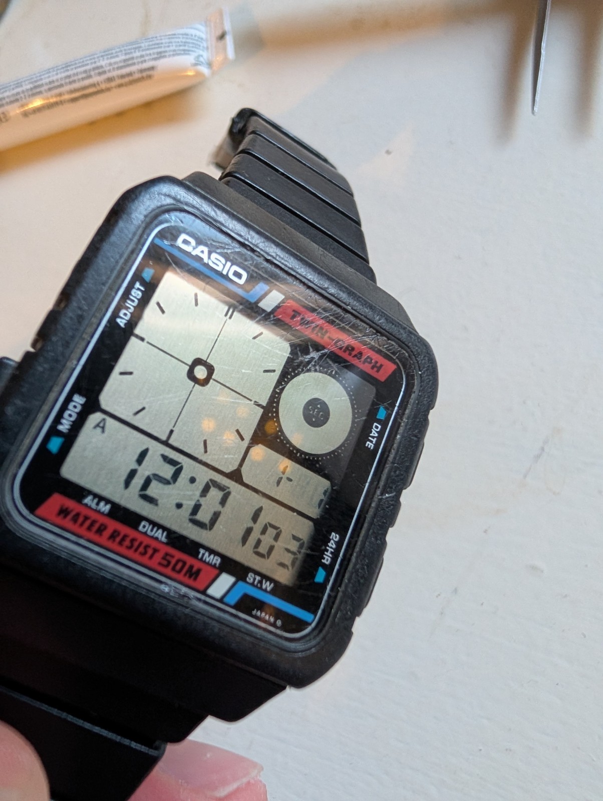 Casio Twin-Graph AE-20w extremely rare. partially functional see description