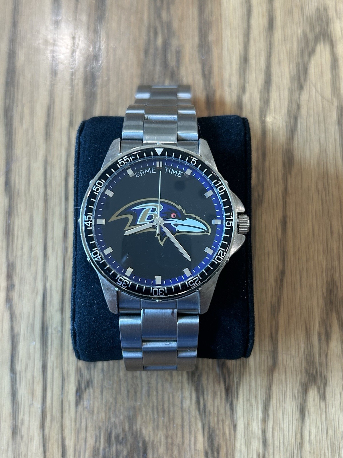 Baltimore Ravens “Game Time” brand stainless steel men’s wristwatch