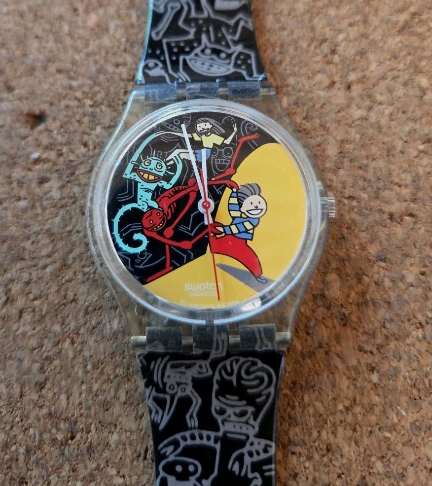 Unisex Swatch Jungle Tangle GK235 Modern art 34mm Up To 7.25 INCHES WRIST