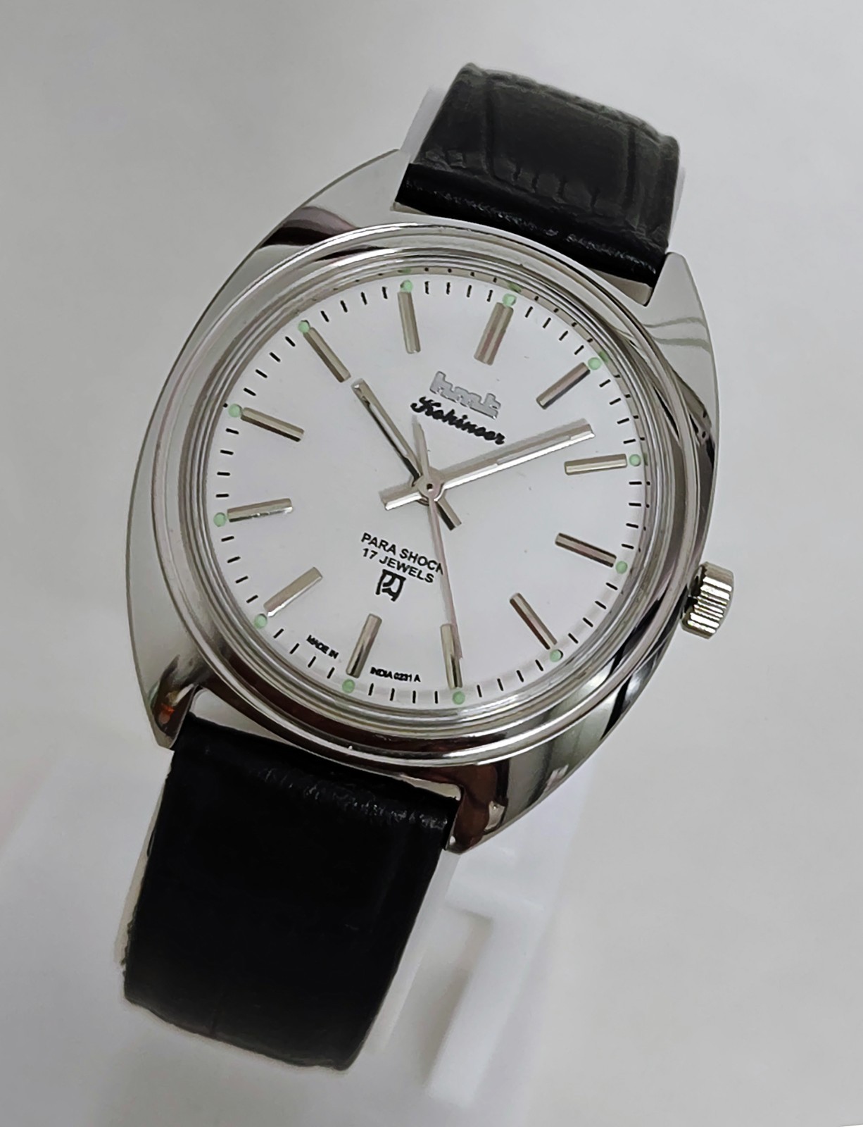 Vintage HMT Kohinoor 17 Jewels Para Shock 38mm Men’s 80s Made Indian Wristwatch