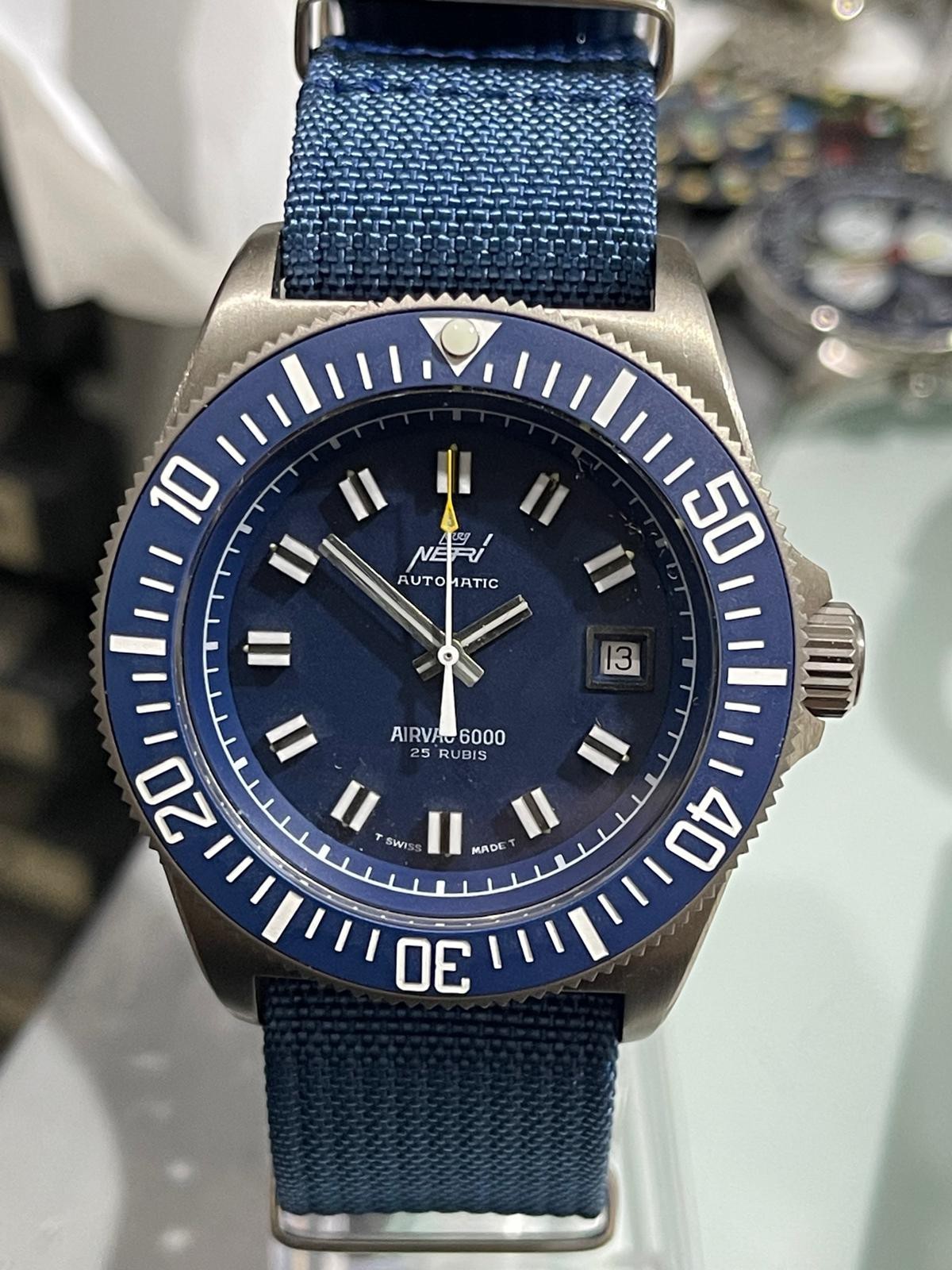 BLACK AIRVAC6000 Diver 200M TITANIUM Automatic Swiss Made SW200 – SELF-PRODUCED