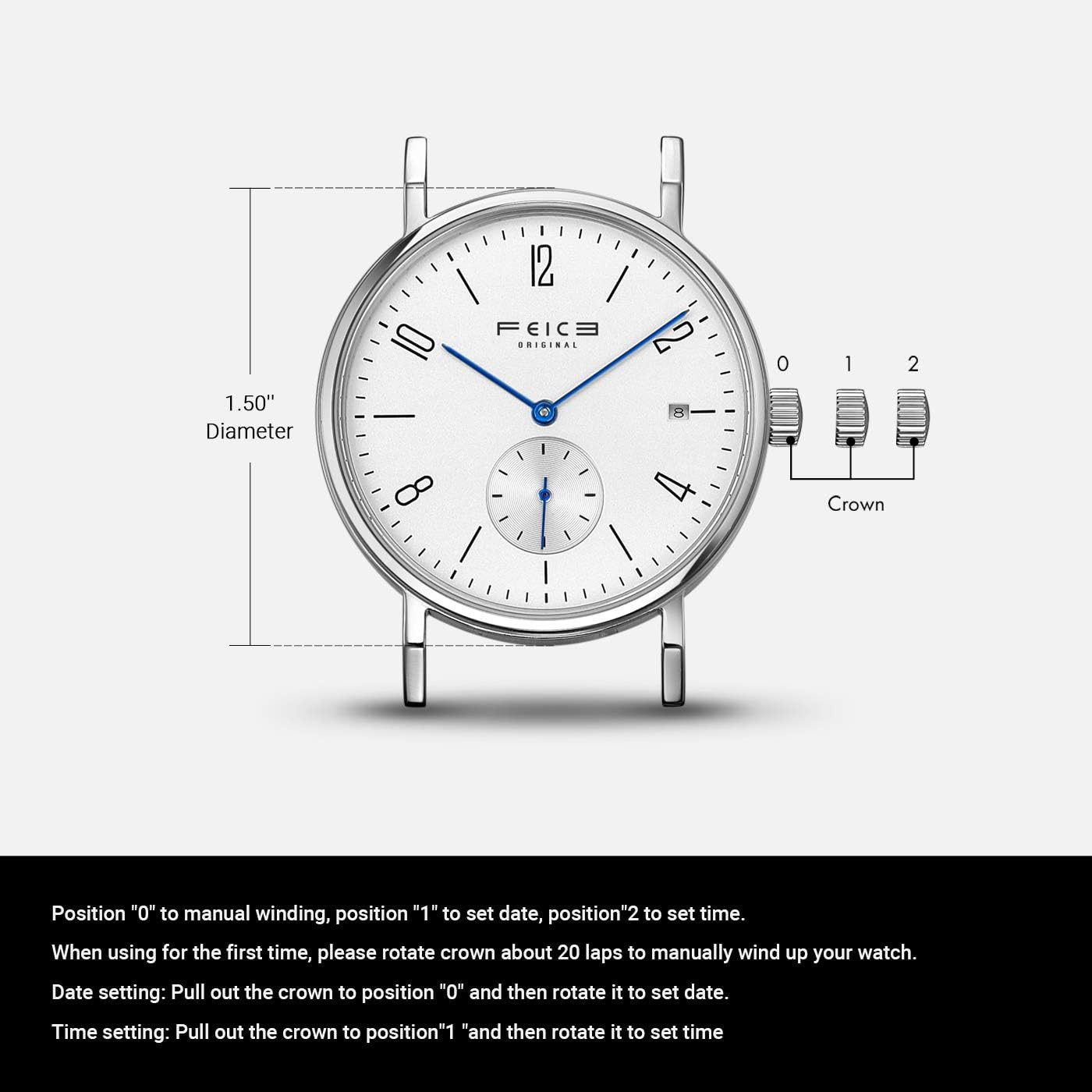 Bauhaus Waterproof Automatic Watch with Sapphire Crystal for All Genders