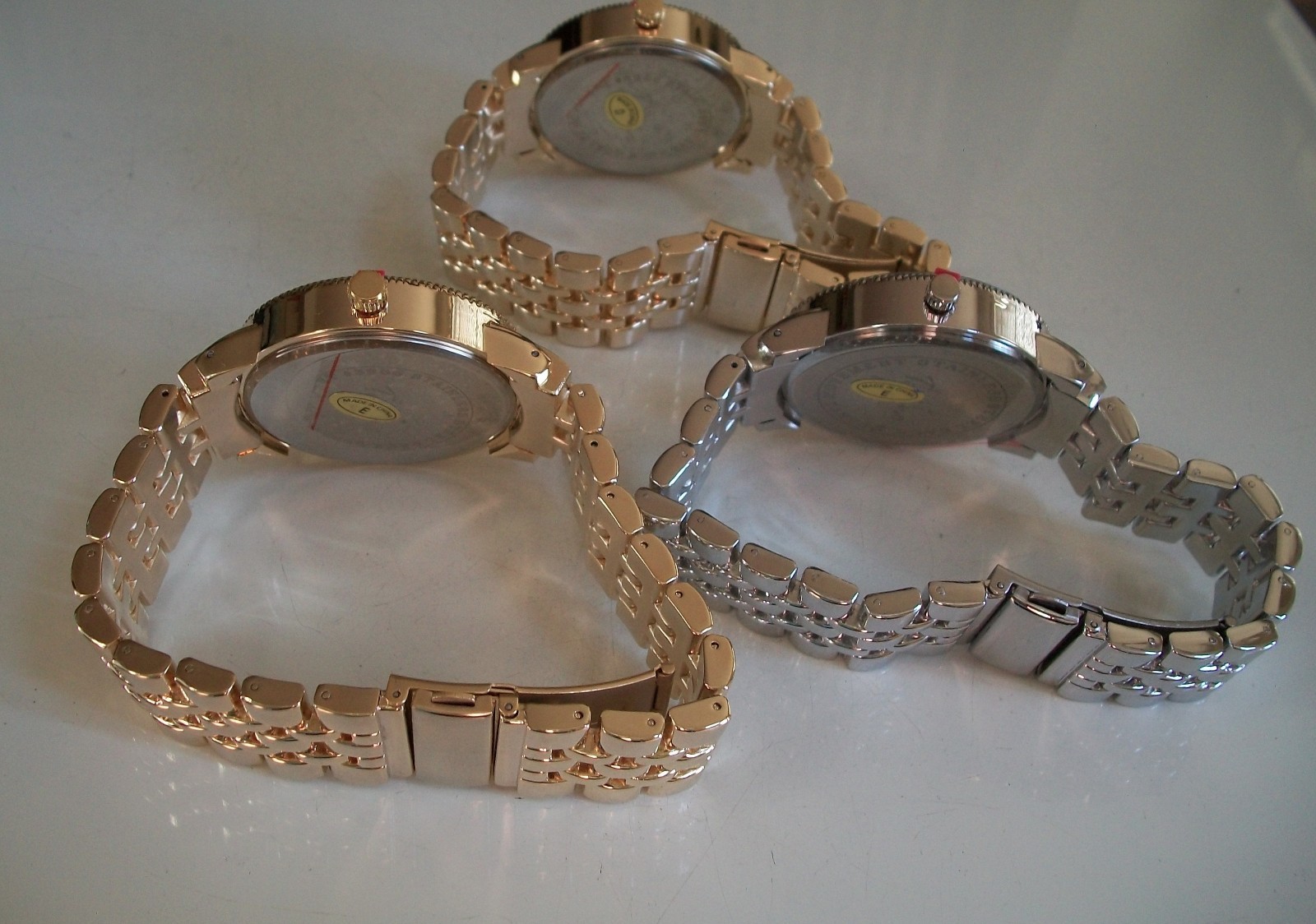 Men’s gold & silver finish glitter/plain fashion casual hip hop watches