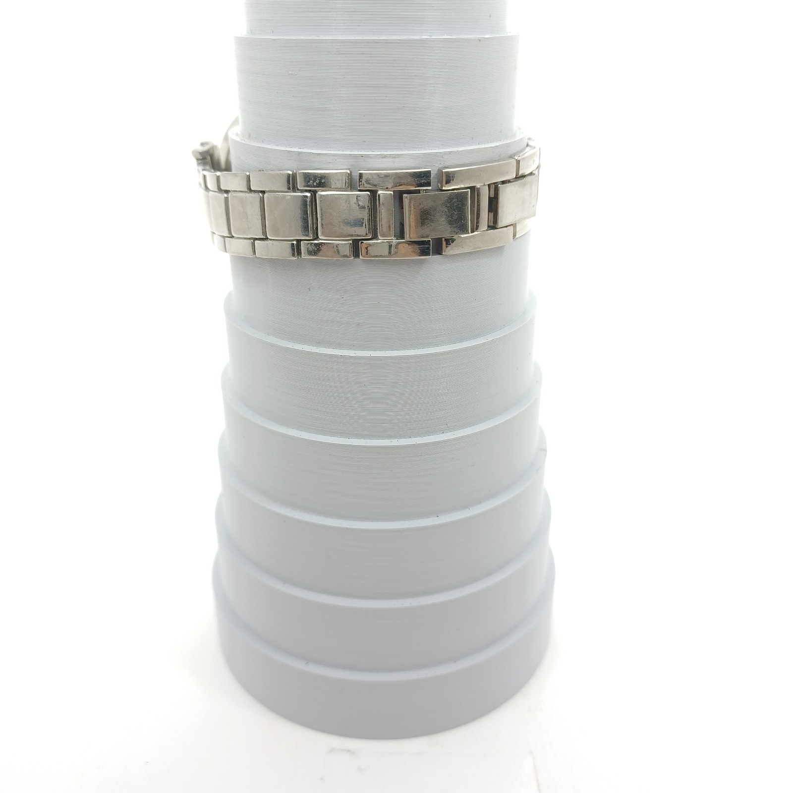 Silver Tone Blue Dial Crystal Bezel Bracelet Womens Watch New Battery ✔️