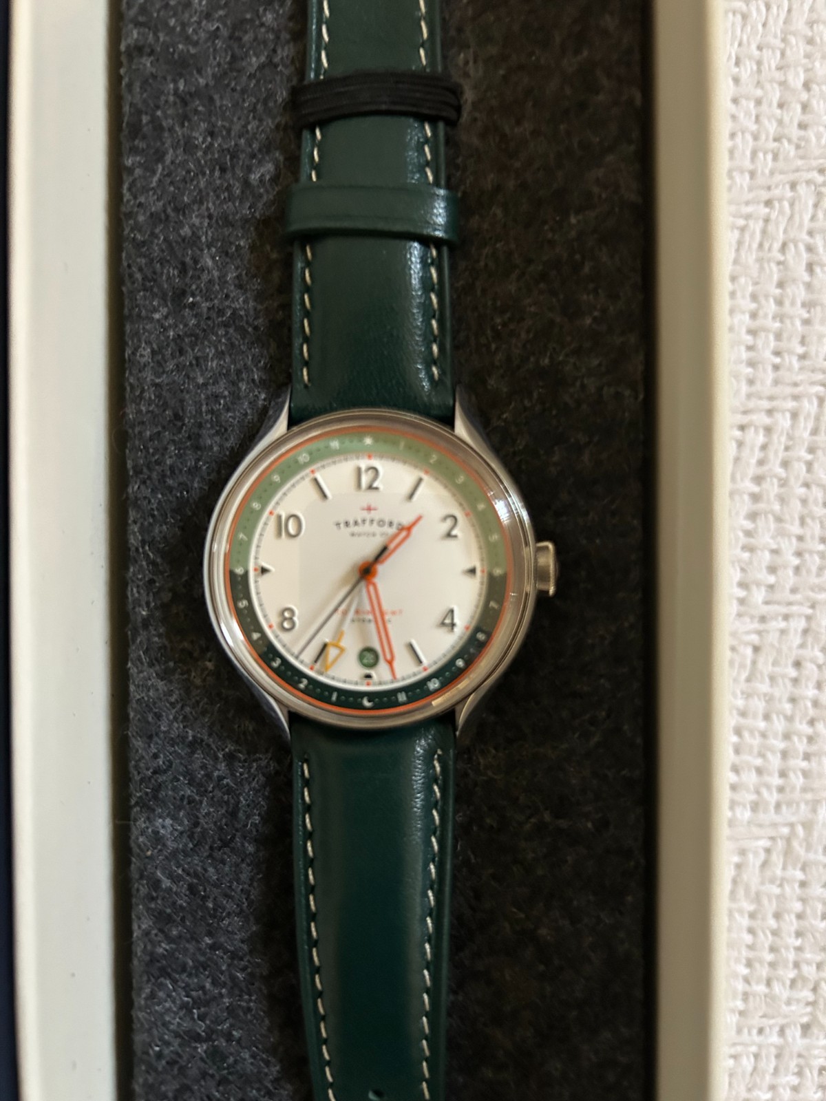 Trafford Watch Co. Troubador Touring Automatic Watch. Traveler/True GMT, RARE