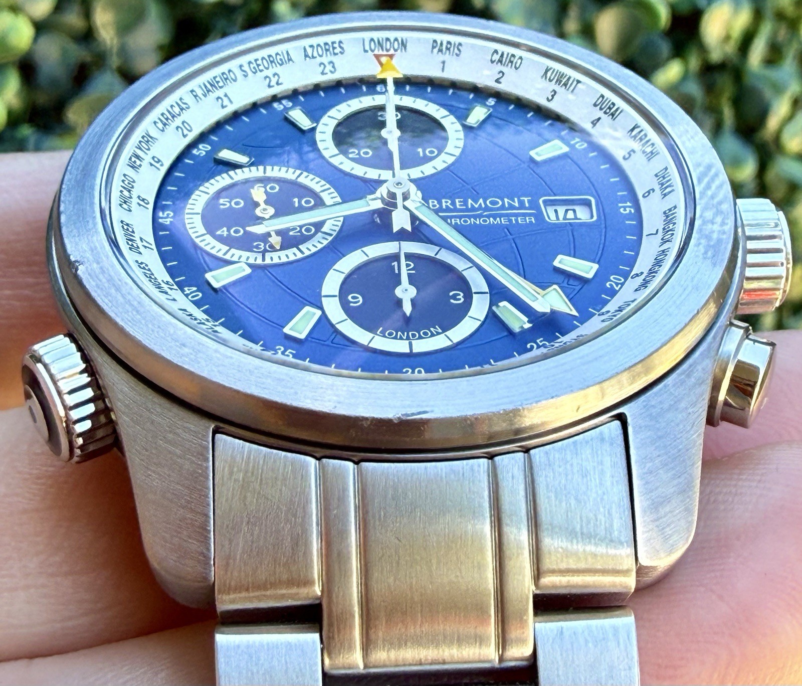 Bremont Blue Dial World Timer ALT1-WT-BL Full Set w/ Extra Straps 43mm Chrono