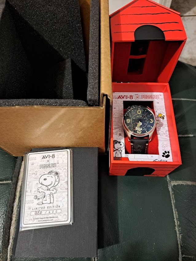 AVI-8 x Peanuts Snoopy Flying Ace Pilot Error Watch #460/600 Midnight Maneuver
