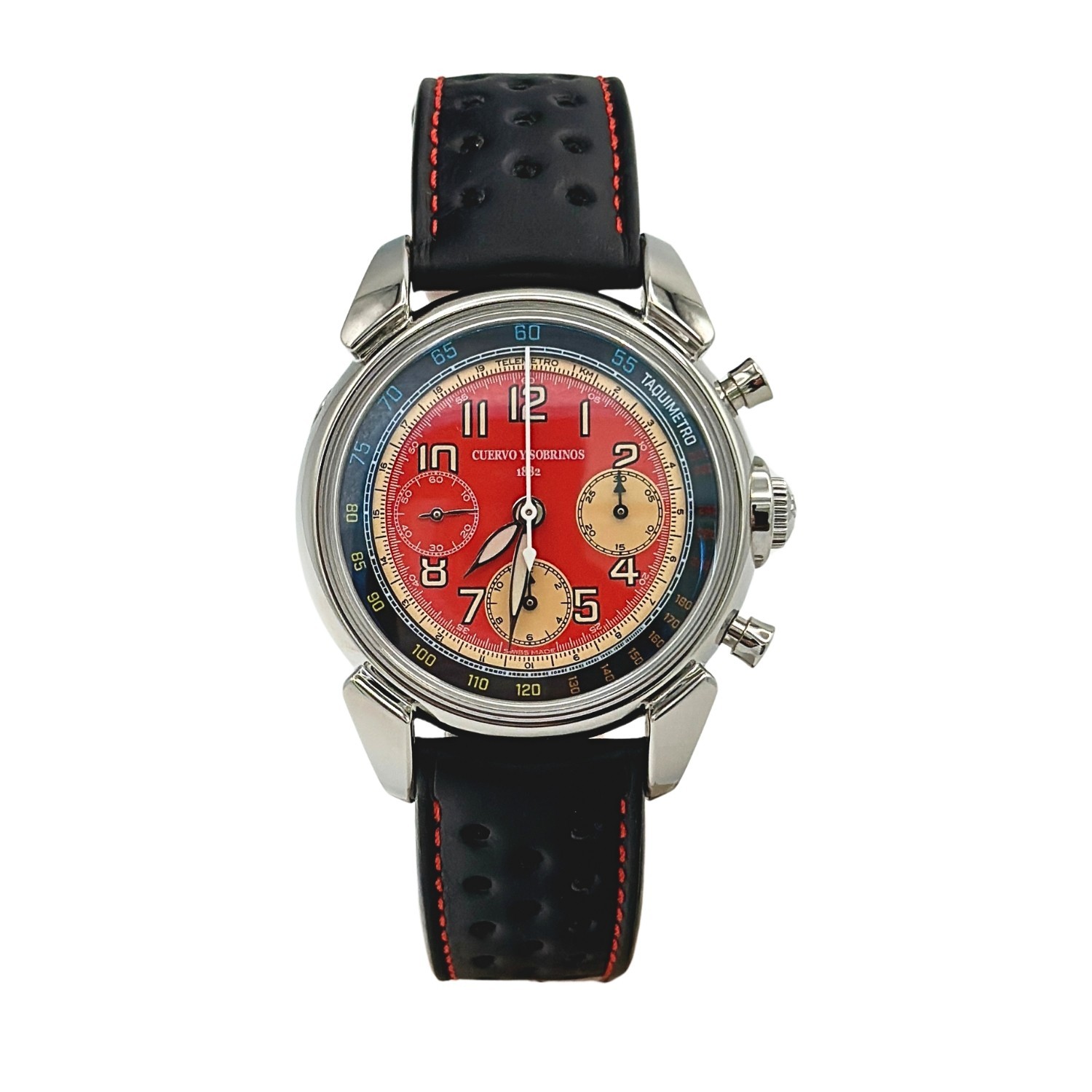 Cuervo y Sobrinos Historiador Chronograph 3142-1GP Limited NEW Box & Papers