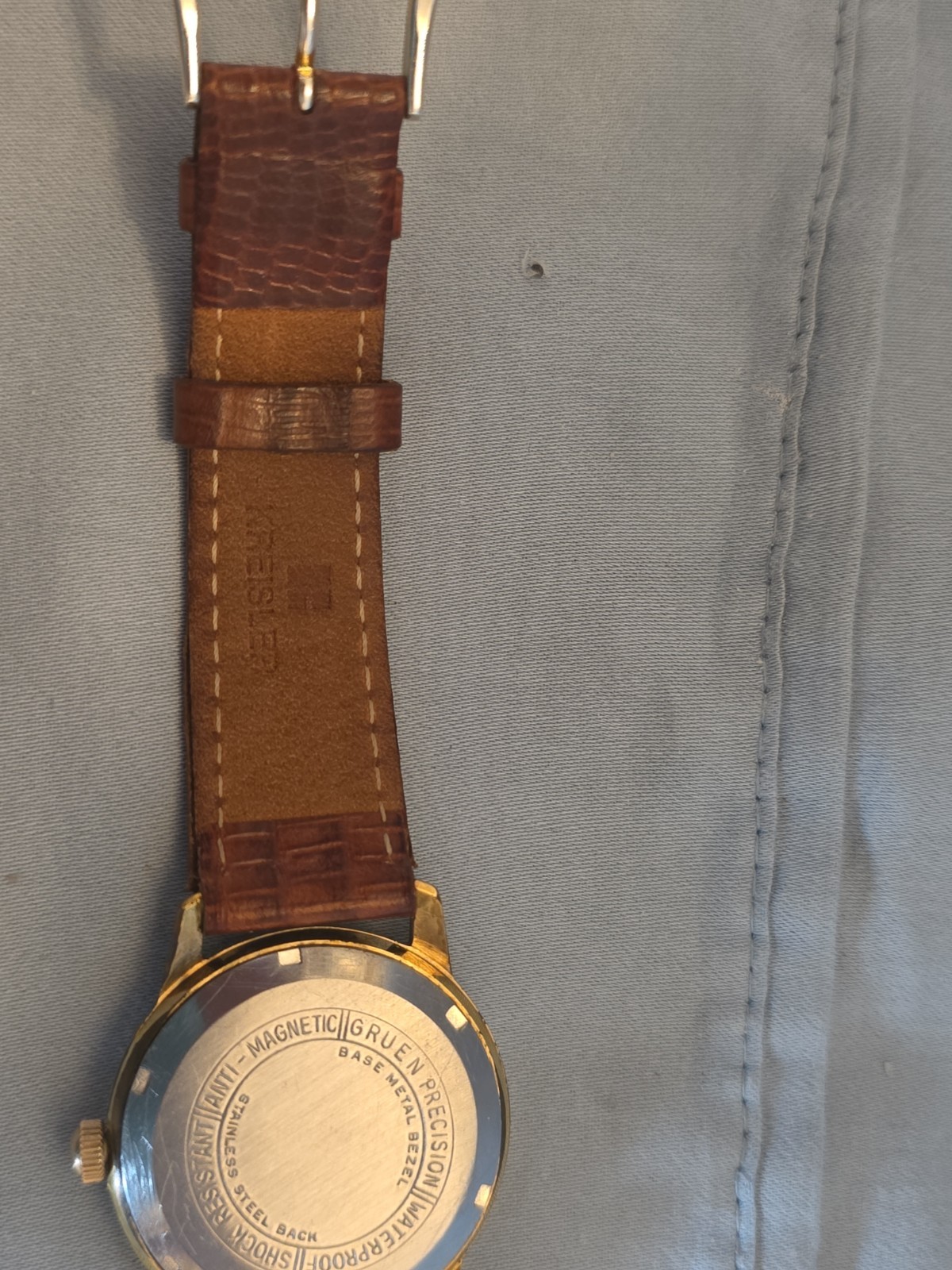 Gruen precision Linen Dial Wind Up Watch Vintage