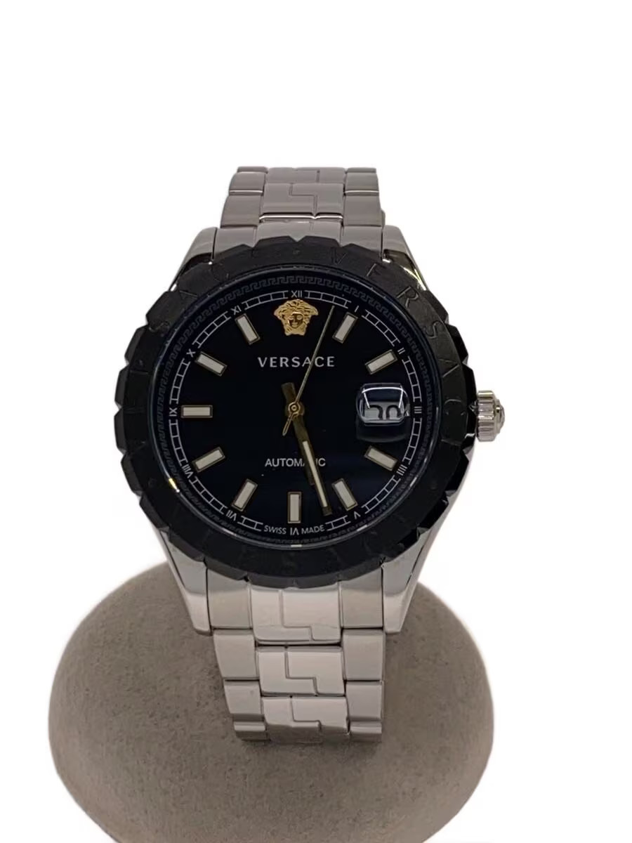 [B1S] Versace VEZI Black Dial Stainless Steel Automatic Men’s Watch [g4v]