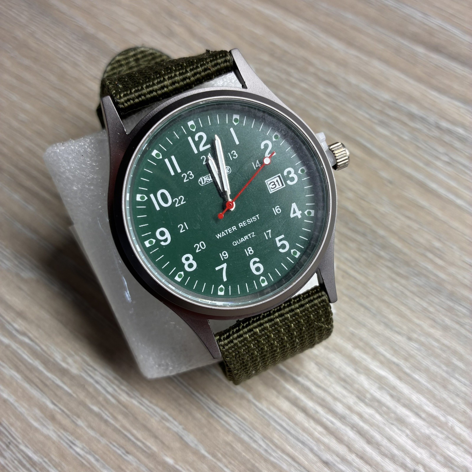 Mens Military Style Army Date Watch Quartz Wrist Watch nylon tactical type strap