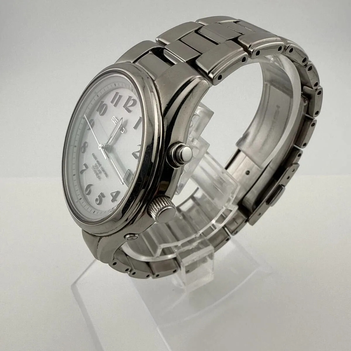 SEIKO 7B22-0AD0 Seiko Titanium Titanium Watch, Working Condition, Radio-Controll
