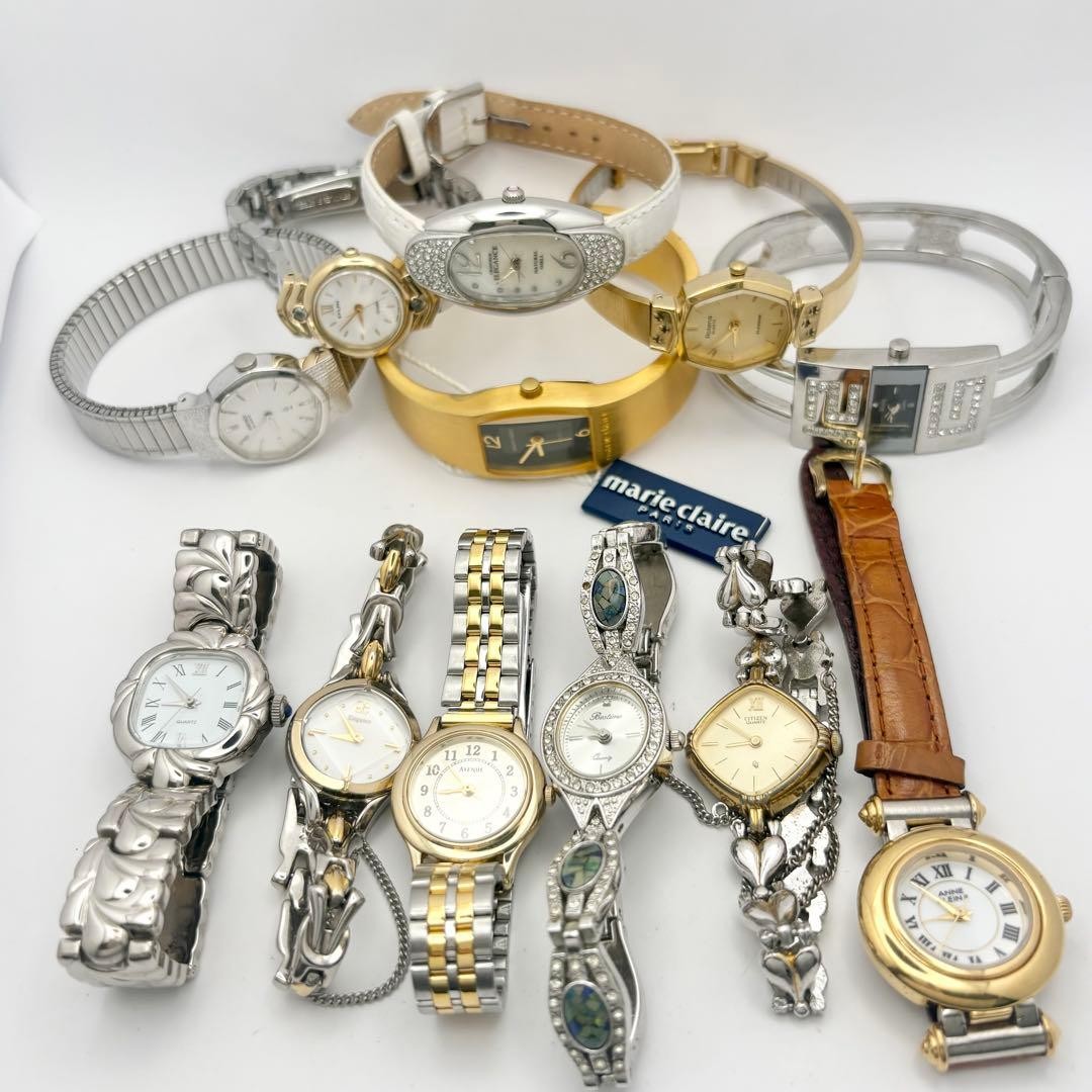 SEIKO, CITIZEN, and other women’s watches, 12 pieces, bundled together, all