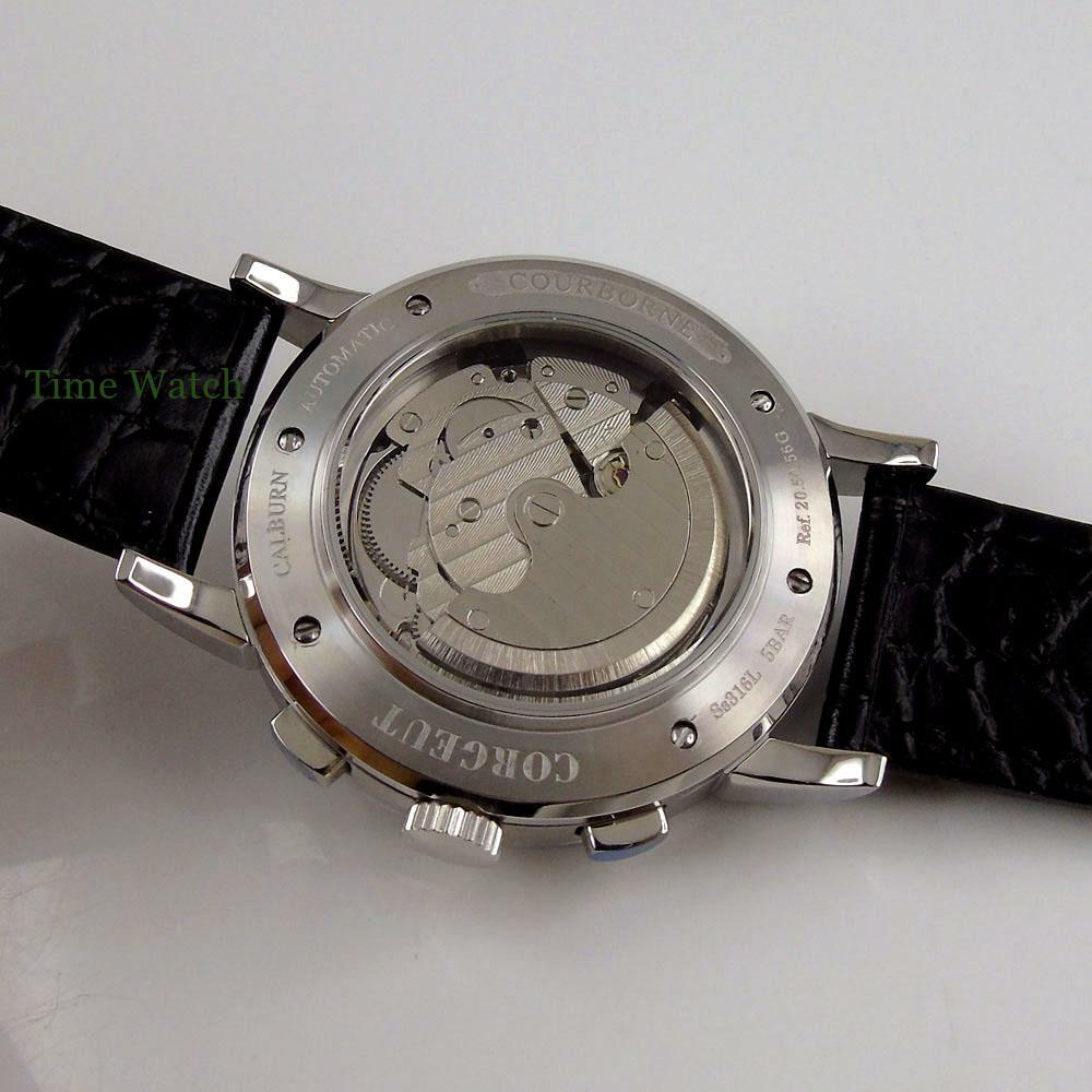 Automatic Men’s Watch 42mm Date Day Month Year White/Black Dial Silver/Rose Gold