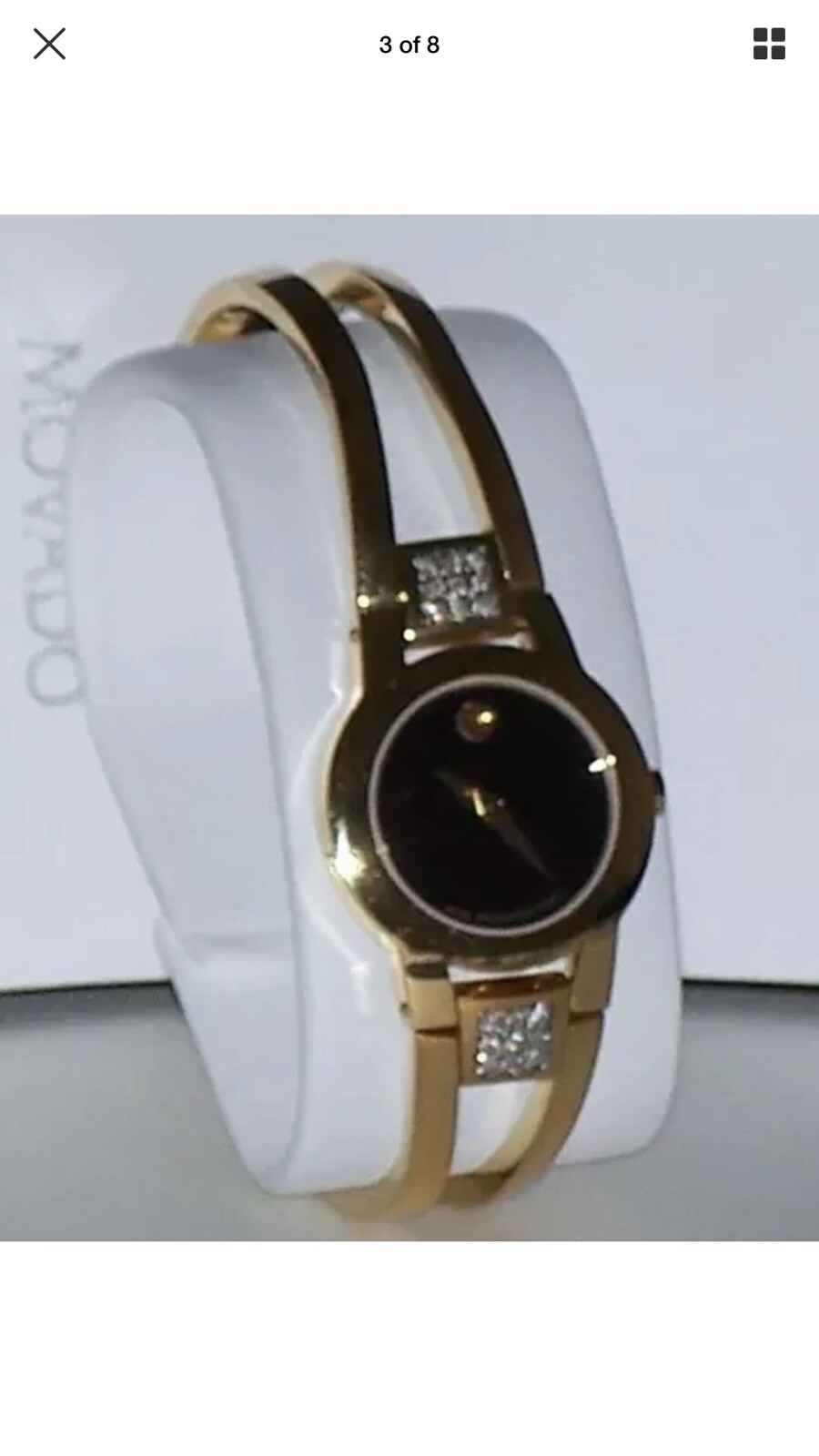 New Ladie’s Movado amorosa 0604758 0.27 Ct.apr.custom set Diamond Watch.