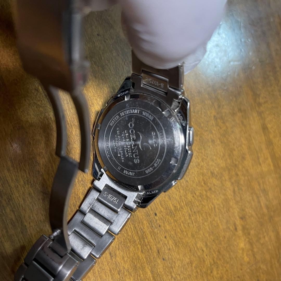 CASIO OCEANUS OCW-600 Chronograph Solar Radio Titanium 19cm Wrist Japan