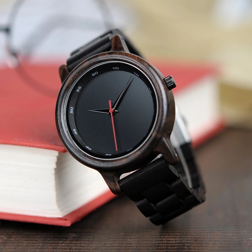 Quartz Wooden Watch Wood Wristwatch Men’s Gift Stylish Men Fashionable Gifts