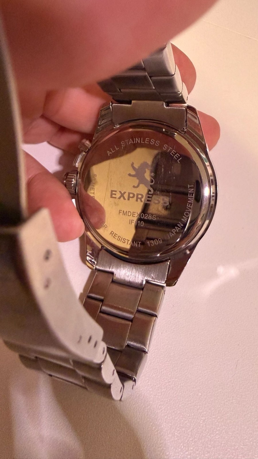 Express Men’s Chronograph Silver-Tone Stainless Steel Watch FMDEX028S