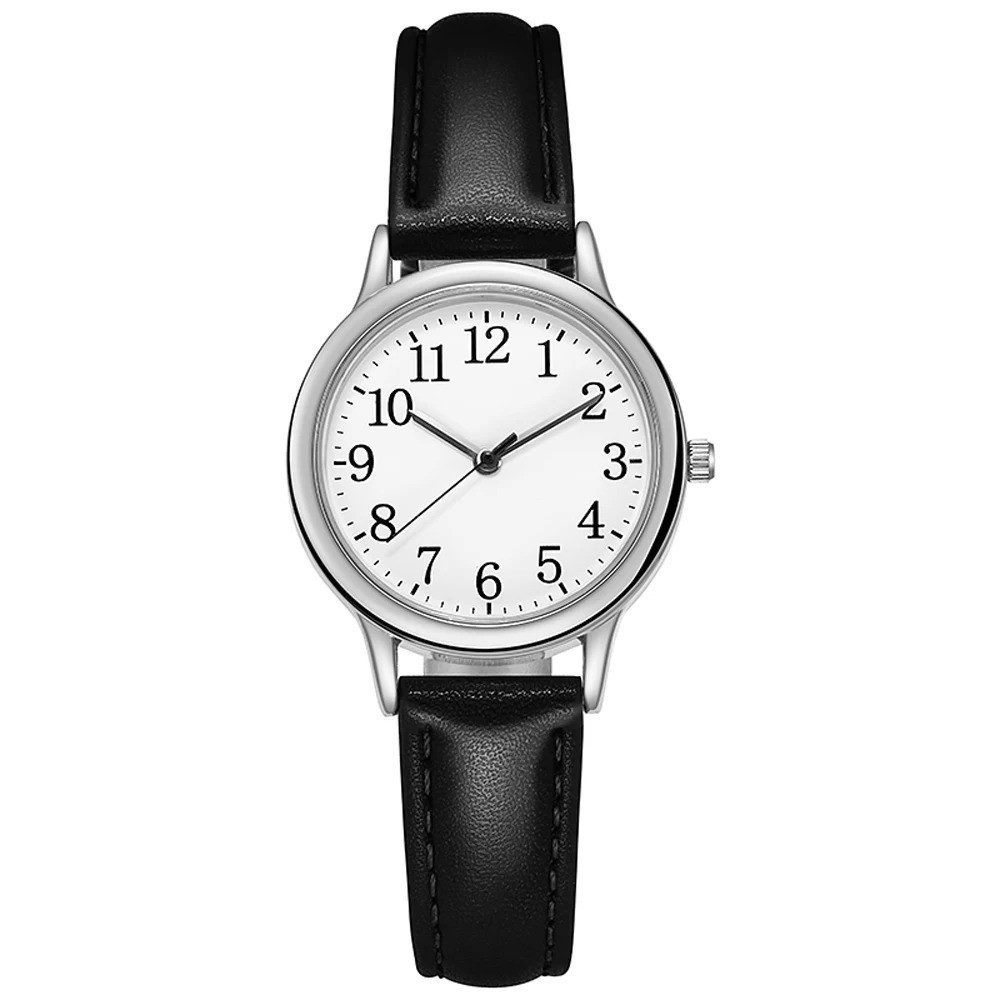 Fashion Small Dial Women’s Watch – Simple Leather Band, Analog Quartz Wristwatch