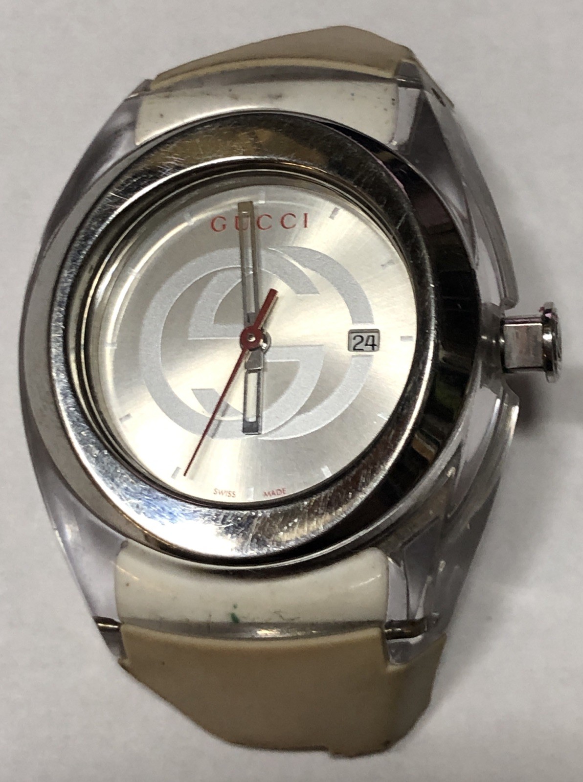 GUCCI SYNC 137.3 Women’s Used Watch Quartz Silver Dial AS-IS **READ**