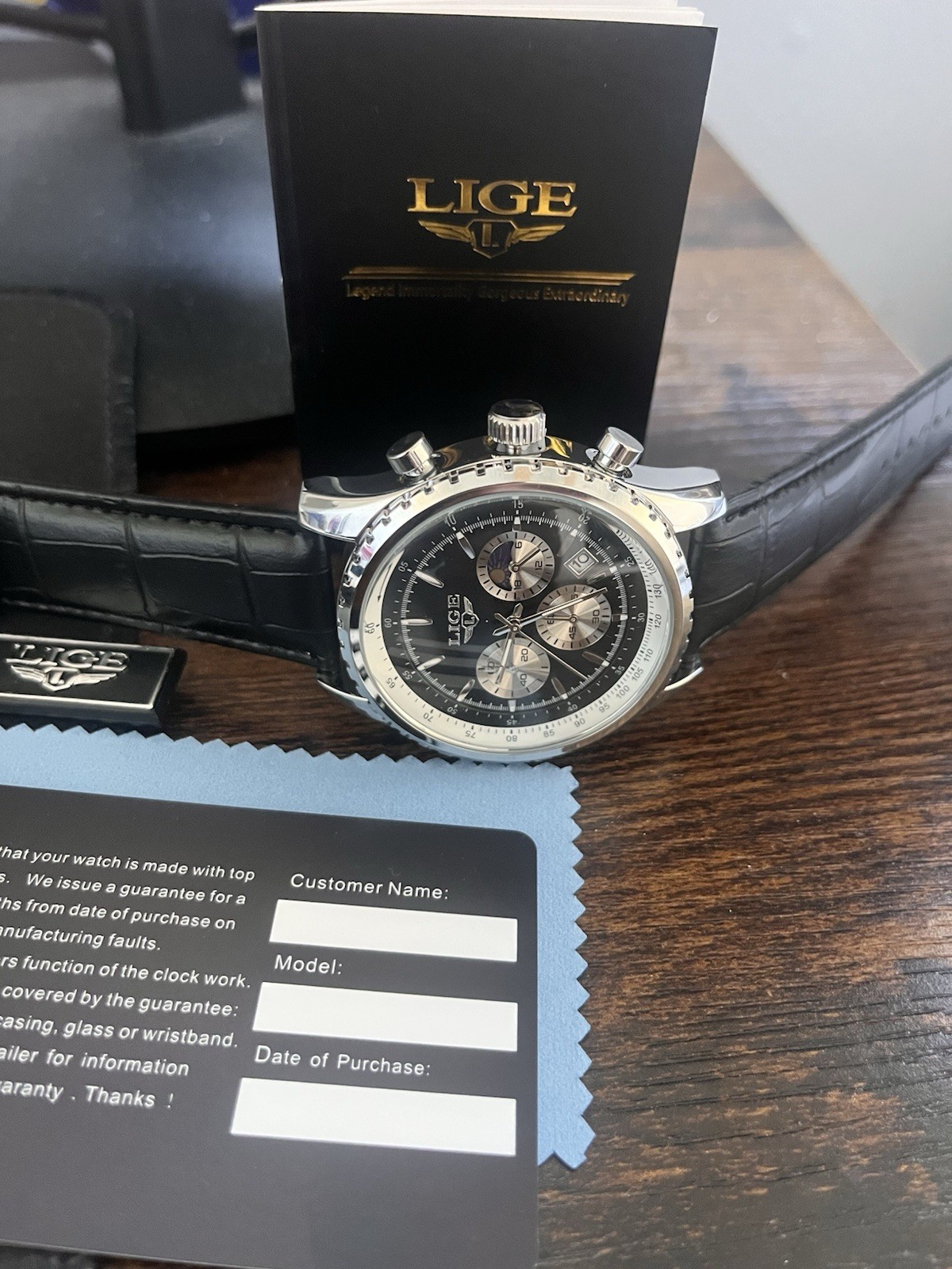 LIGE Men Business Watch Top Brand Luxury Men Wrist Watch Casual Leather Watches