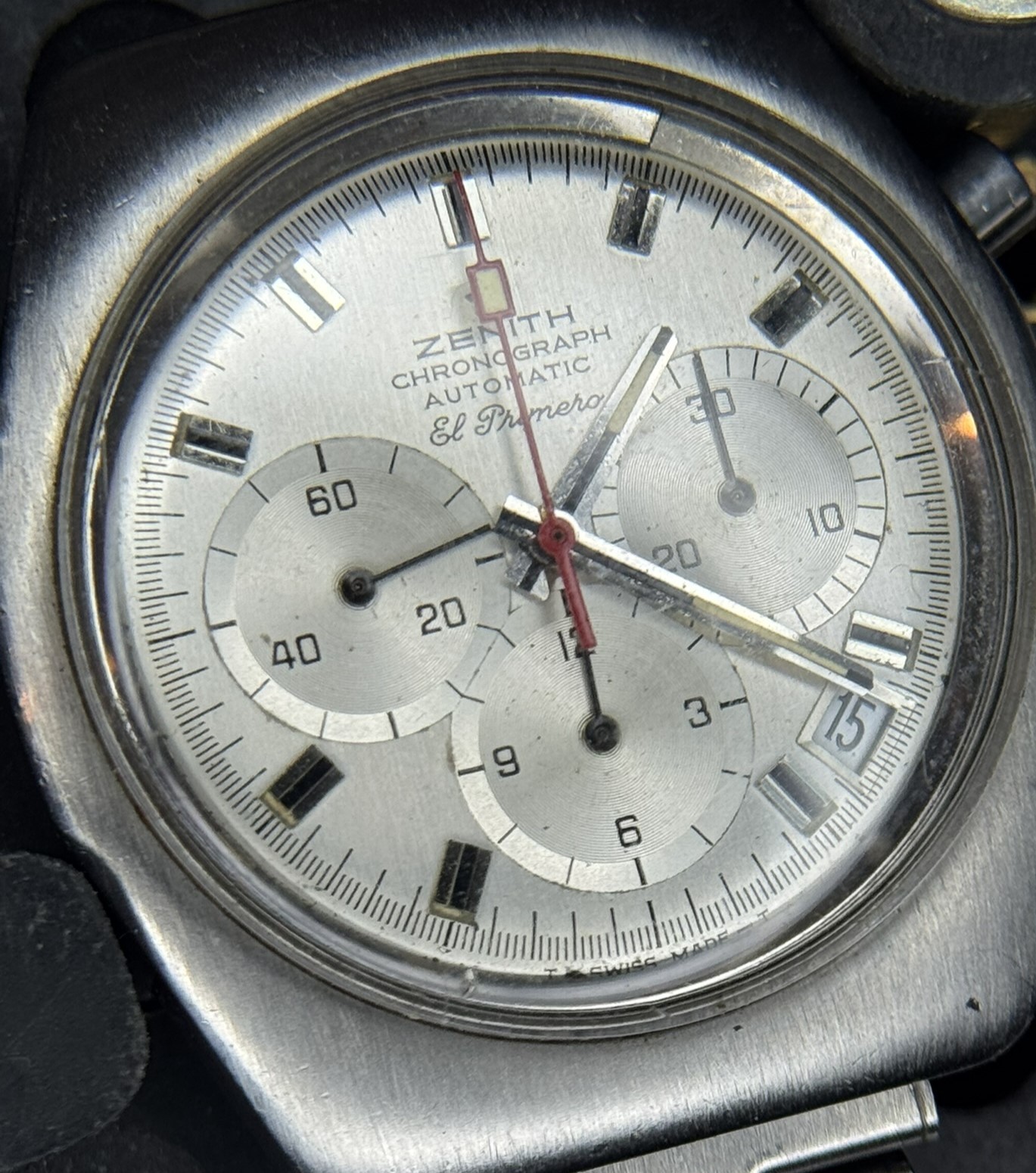 Zenith El Primero Chronograph Automatic Stainless Steel Zenith Band 60’s or 70’s