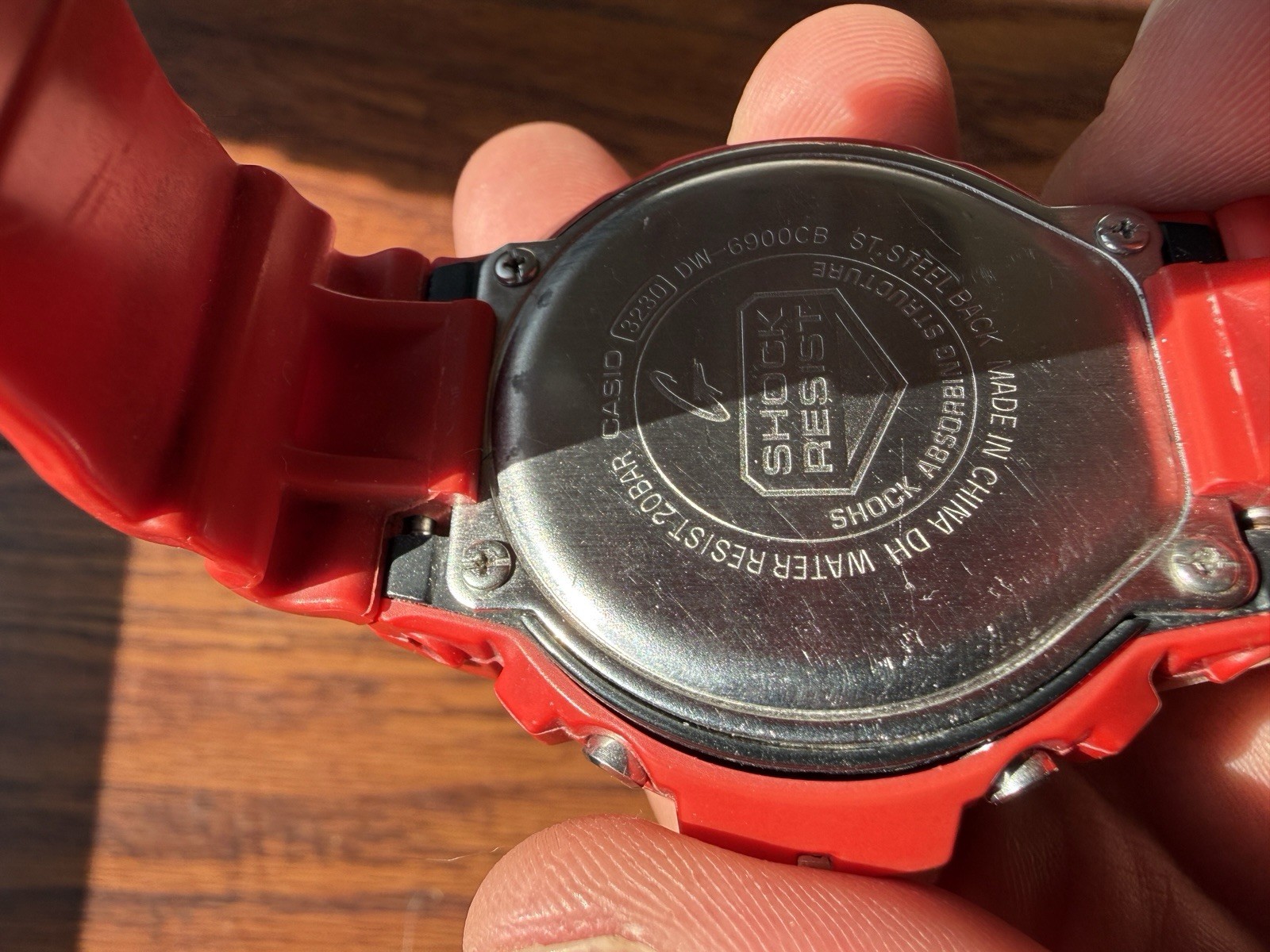 Casio G-SHOCK Digital Quartz Shock-Resistant 200m Red Resin Strap Watch