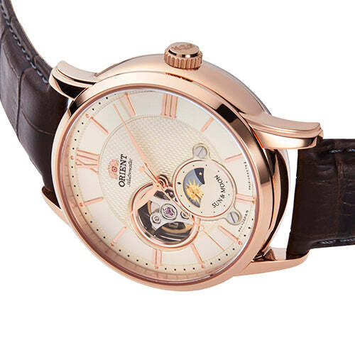 ORIENT CLASSIC SUN＆MOON RN-AS0002S Mechanical Automatic Watch Brown Band 42mm