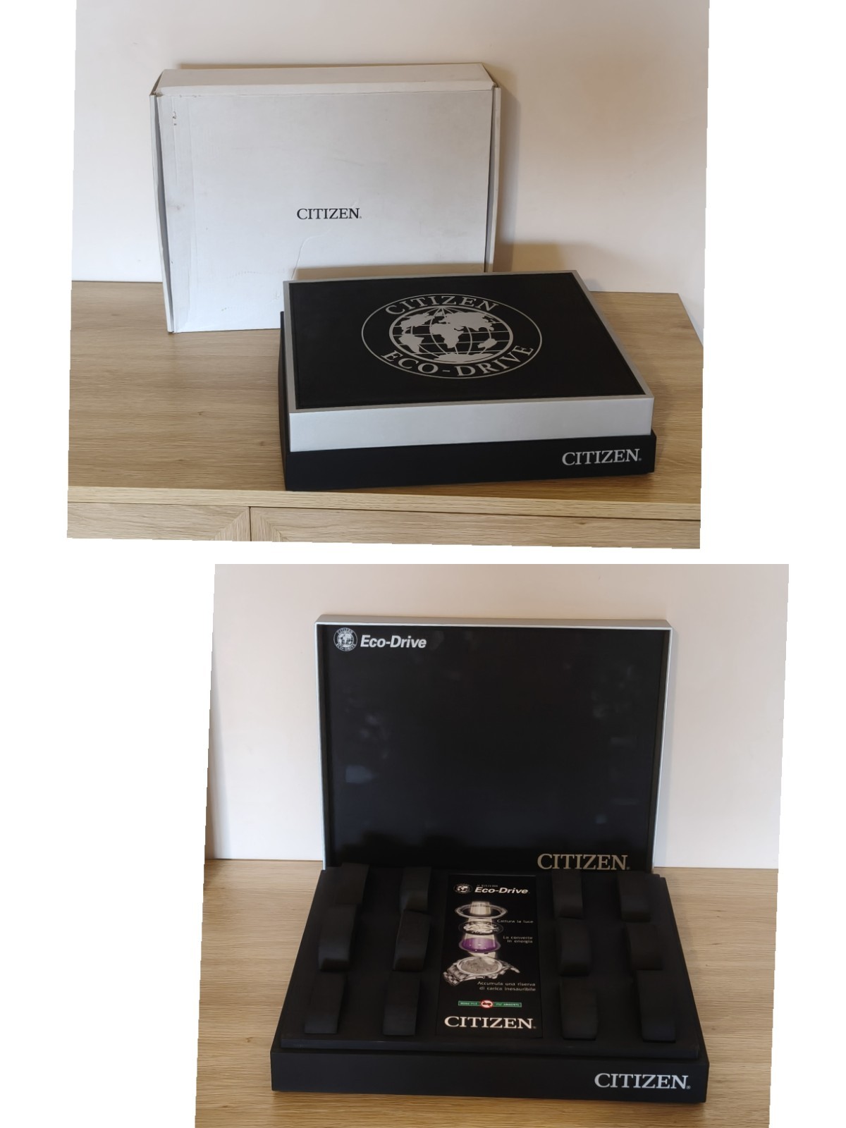 CITIZEN ECO-DRIVE PROMASTER MULTIPLE x12 WATCH BOX WATCH BOX DISPLAY HOLDER NOS!