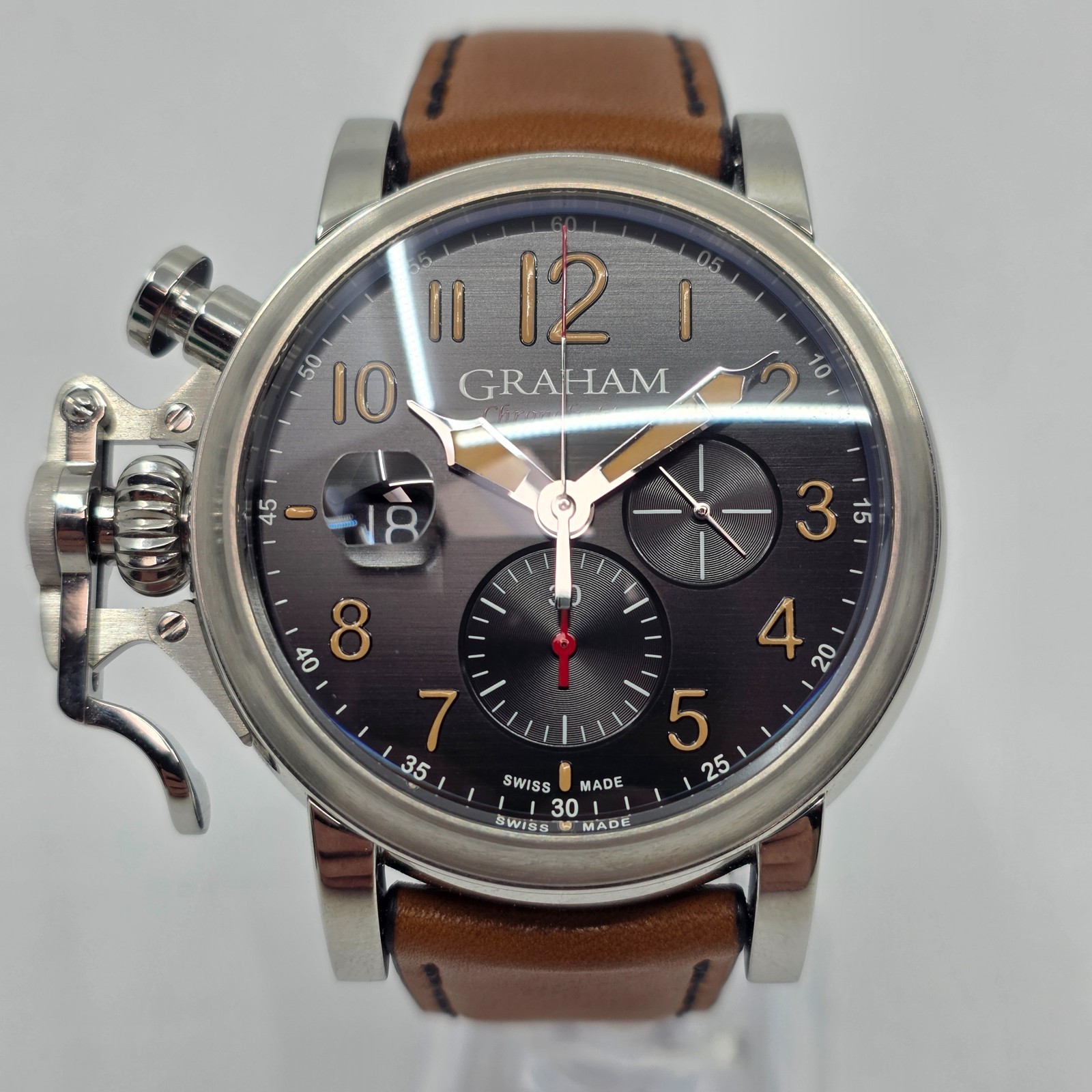 Graham Chronofighter Automatic Chronograph 47mm Stainless Steel Near Mint W/ Box