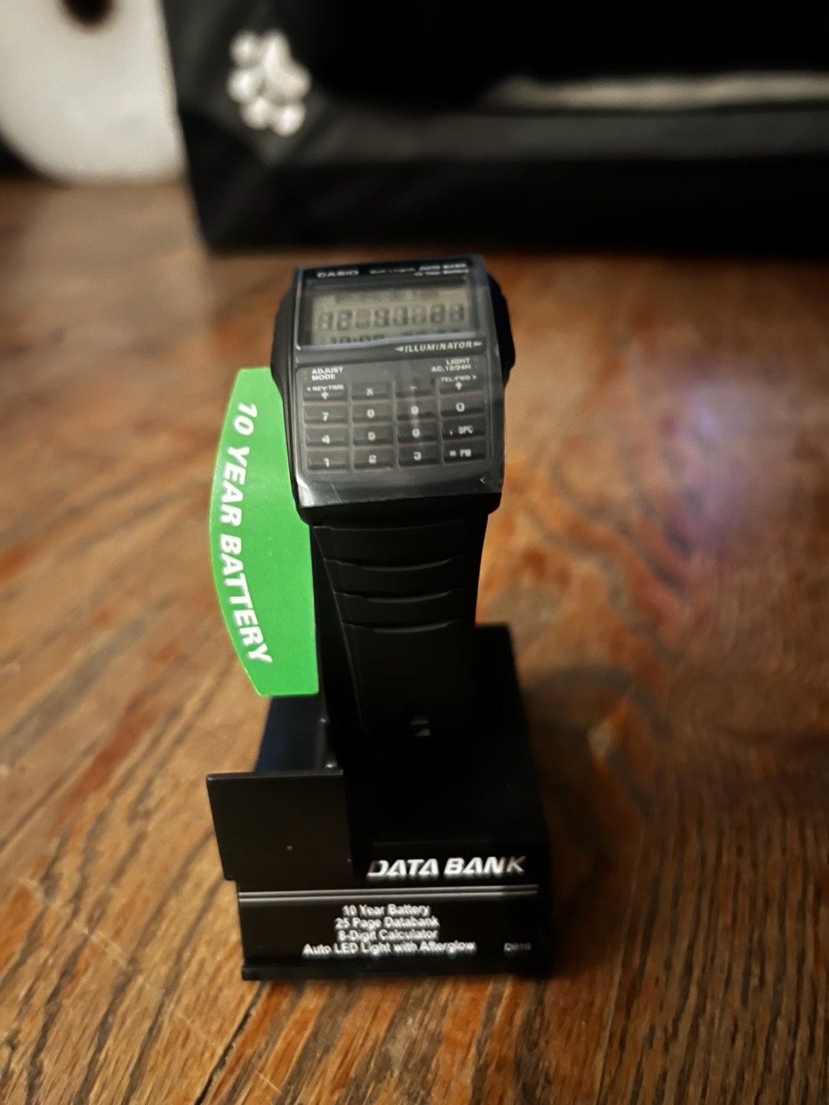 Casio DBC32-1A, 25-Page Databank Watch, Calculator, Resin Band, 10 Year Battery