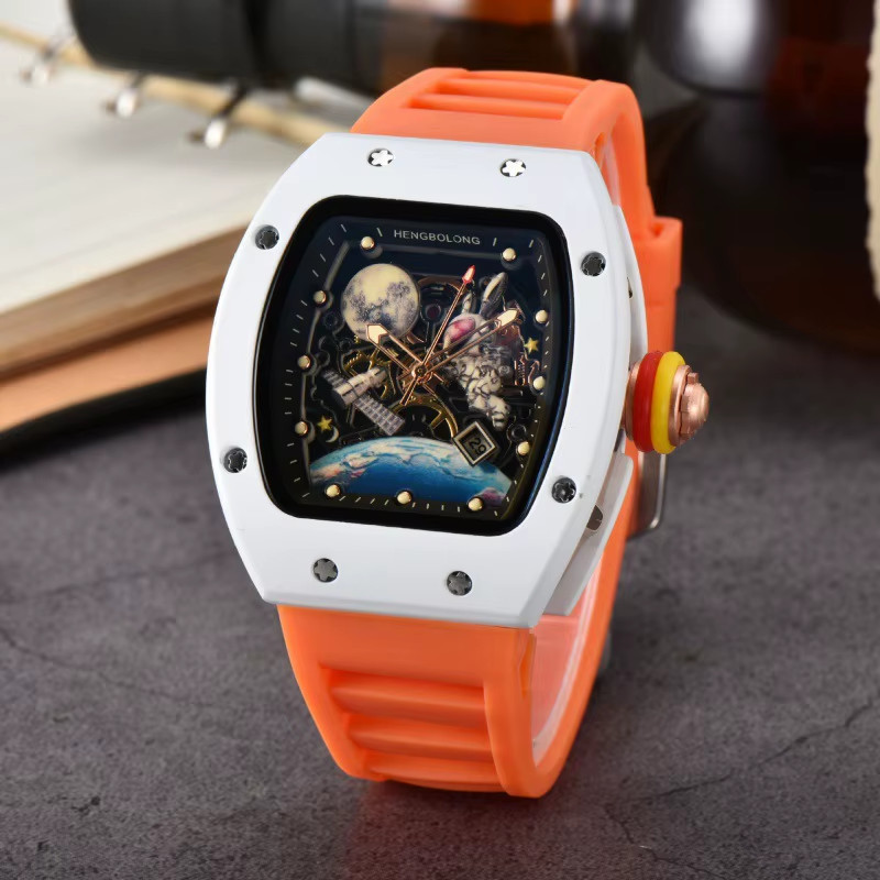Fashion Tonneau Men Watch Luxury Luminous Waterproof Date Sport Quartz Watches M