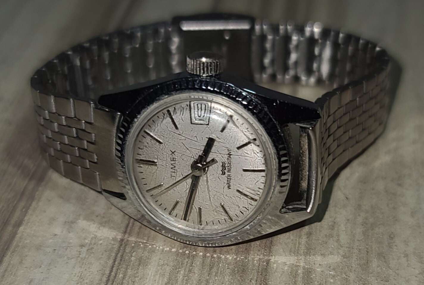 Vintage Philippines Timex Watch France Case Womens Date Wind Up Runs