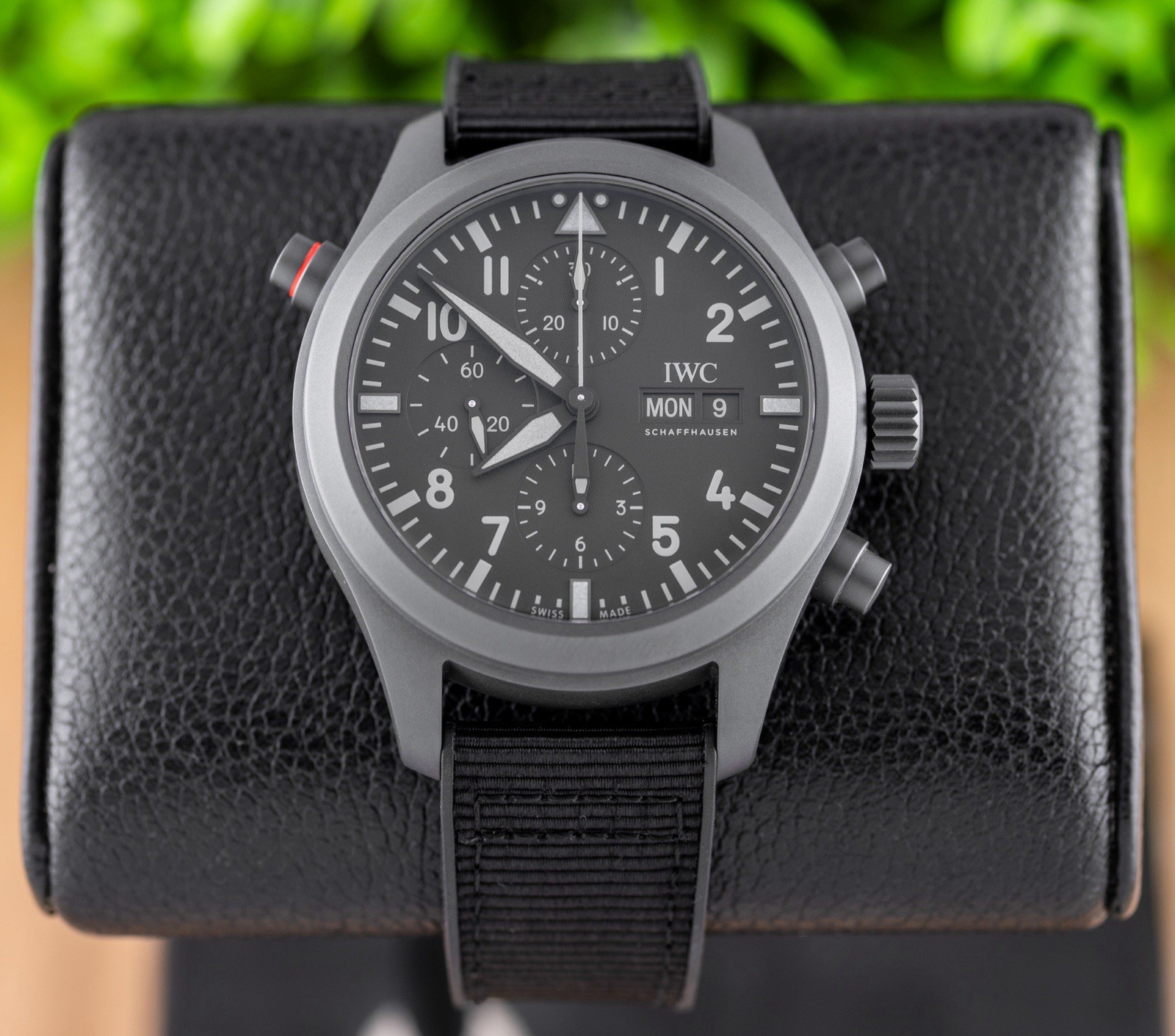 IWC Pilot’s Watch Double Chronograph Top Gun Ceratanium IW371815 w/ Box & Papers