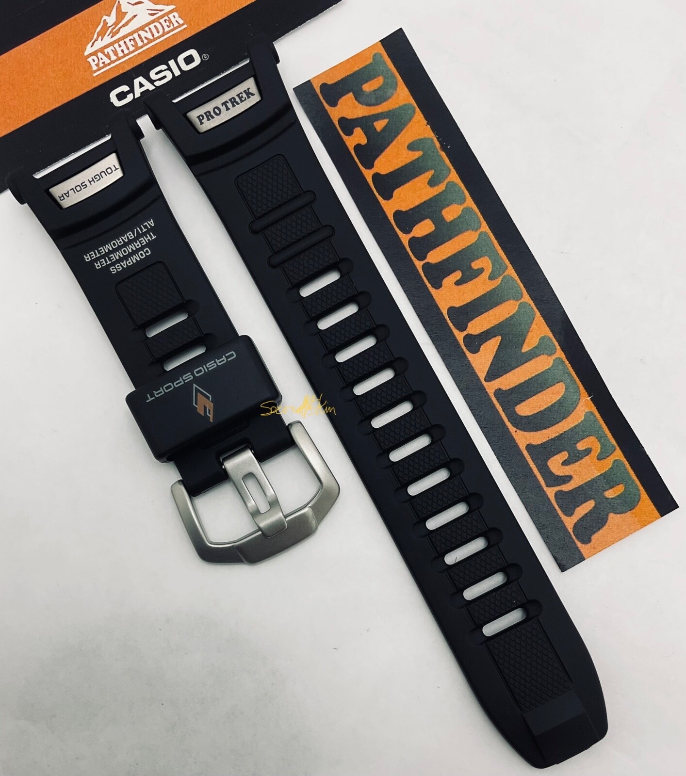 CASIO G-SHOCK PRO TREK Tough Solar Watch Band Strap PRG130 PRW1500 Black Rubber