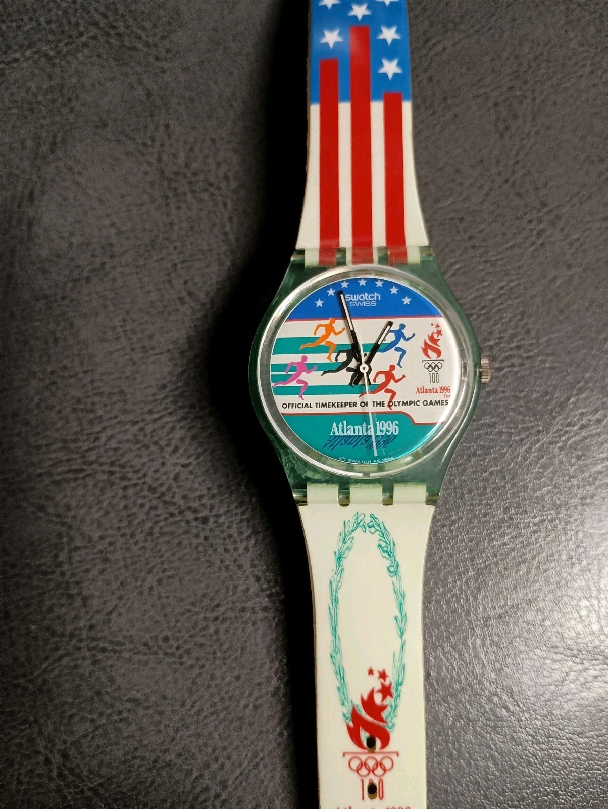 SWATCH WATCH (GZ 145) 1996 Olympic Games (ATLANTA) EXCELLENT W/ NEW Battery