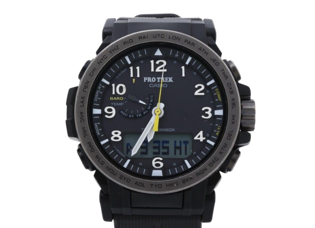 CASIO PRO TREK Climber Line PRW51Y1JF Black Resin (Biomass) Stainless Steel Men