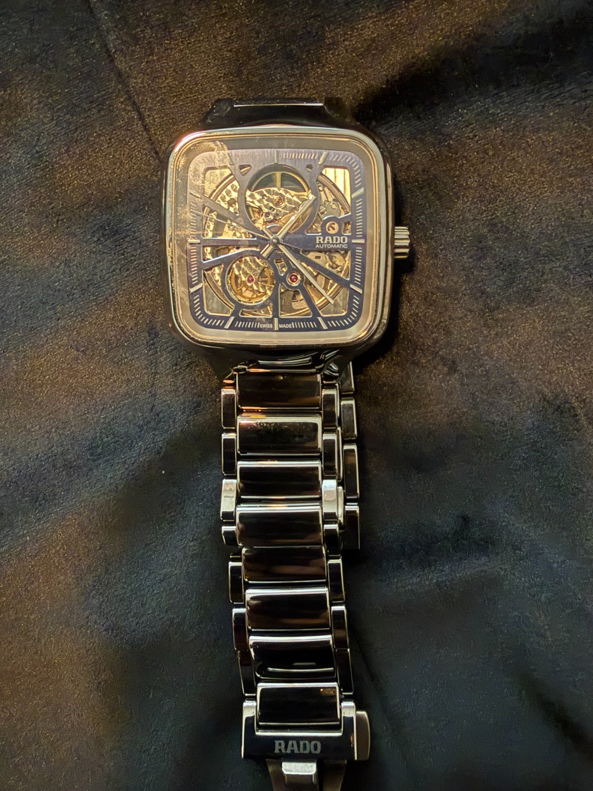 Rado True Square Automatic Open Heart Skeleton Slver Dial Men’s Watch